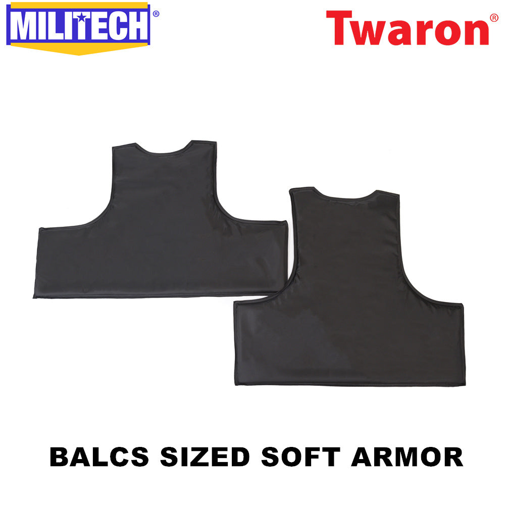 MILITECH® NIJ IIIA 0101.06 / HG2 0101.07 BALCS/CIRAS Sized Ballistic Soft Armor Pair Set