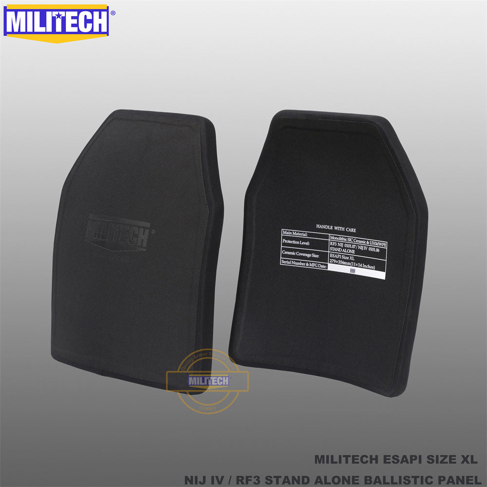 MILITECH® NIJ IV 0101.06 / RF3 0101.07 BLACK LABEL RANGE ESAPI