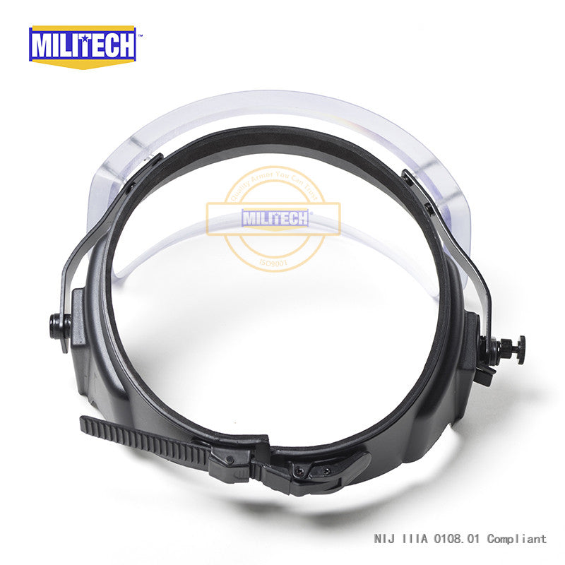 MILITECH® NIJ IIIA Rated Ballistic Visor Face Shield For Tactical Ballistic Helmets