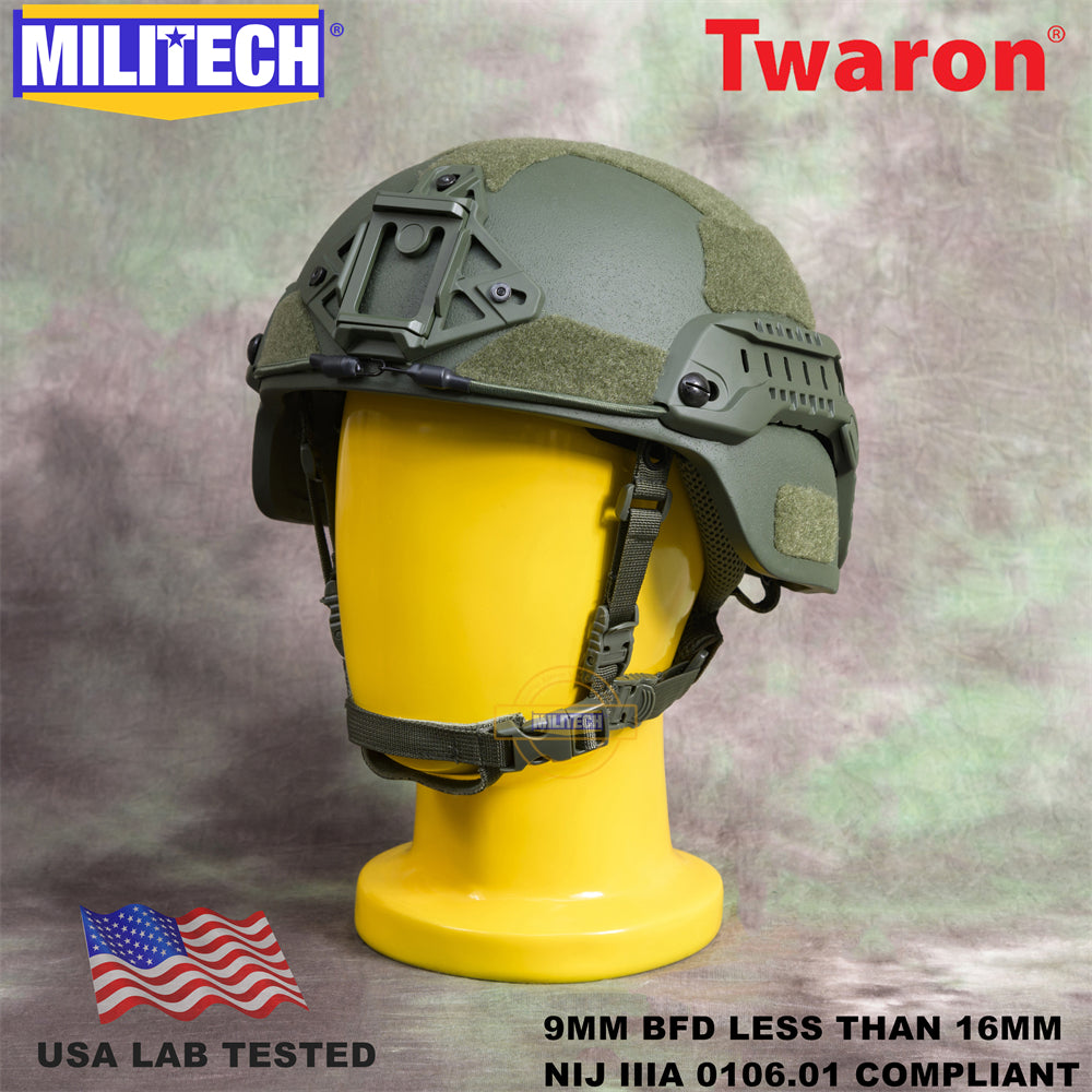 MILITECH® ACH MICH Tactical Full Cut NIJ IIIA Ballistic Helmet With Dial Liner