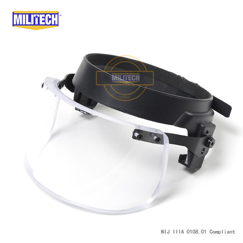MILITECH サイドプレートⅢ+ MILITECH® NIJ IIIA 0108.01 Rated Ballistic Visor Face Shield For