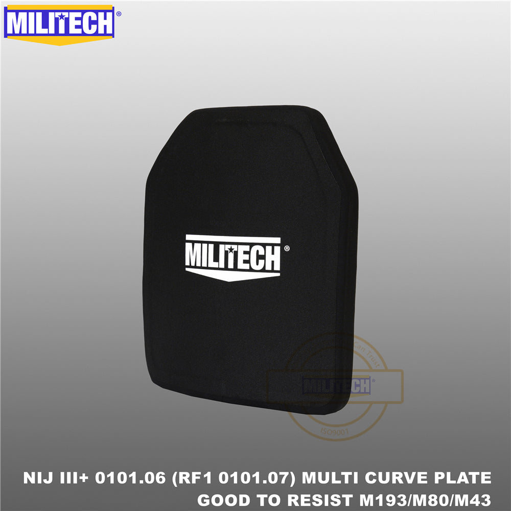 MILITECH® NIJ III+ 0101.06 / RF1 0101.07 Ultra Light Weight UHMWPE SAPI Ballistic Panels Pair Set